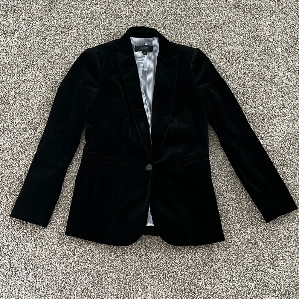 JCrew Black Velvet Blazer